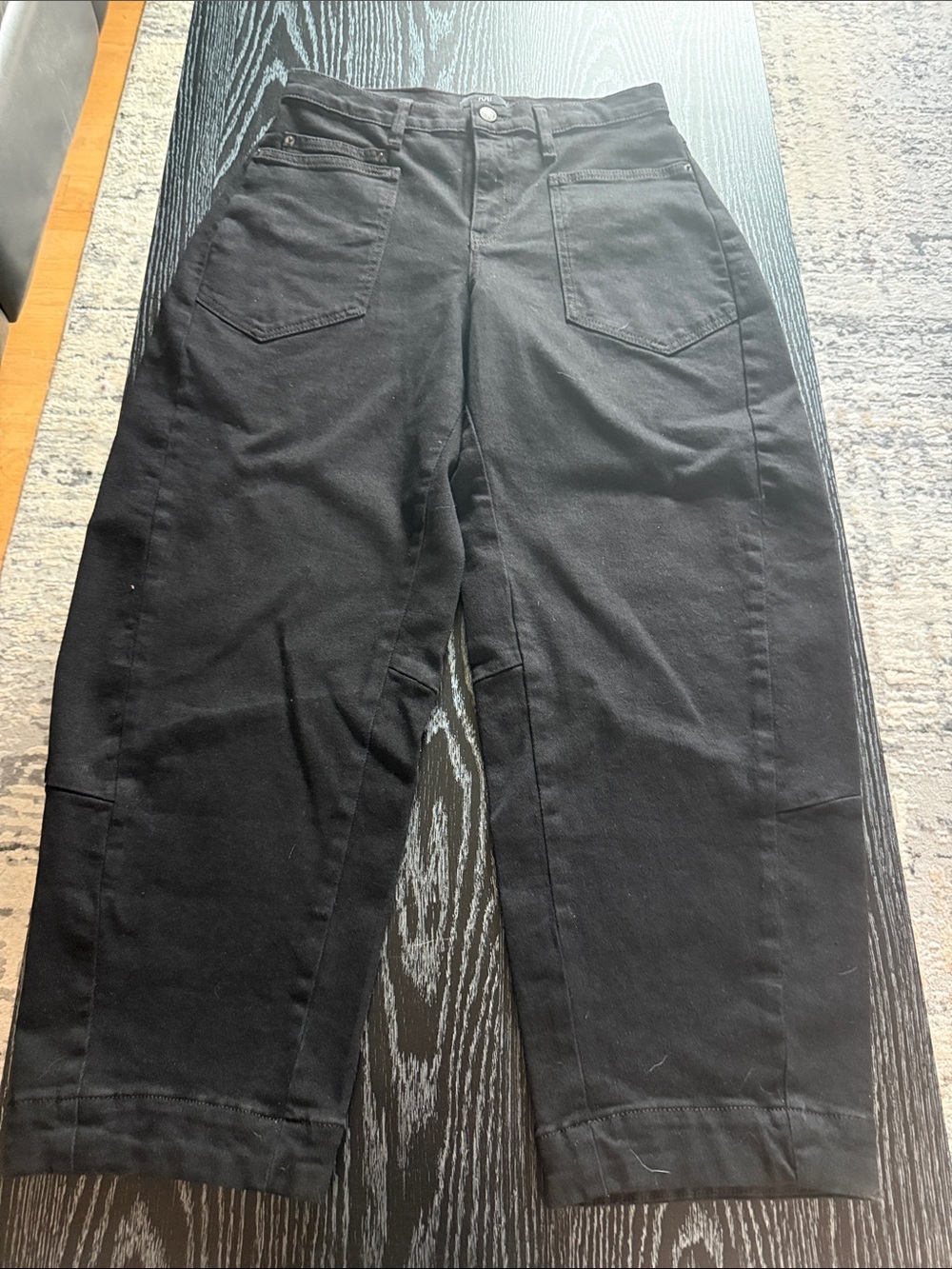 Women's Black Ruti barrel jeans